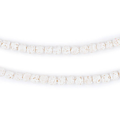 White Volcanic Lava Beads (4mm) - The Bead Chest