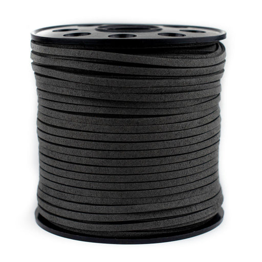 3mm Flat Dark Grey Faux Suede Cord (300ft) - The Bead Chest