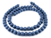 Cobalt Blue Round Natural Wood Beads (12mm) - The Bead Chest