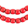 Jumbo Red Olombo Ghana Glass Beads