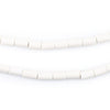 White Tube Natural Wood Beads (7x5mm)