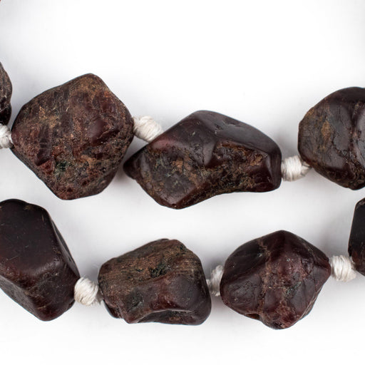 Brown Garnet Stone Chunk Beads - The Bead Chest