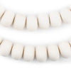 White Abacus Natural Wood Beads (10x15mm)