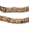 Orange Mosaic Antique Venetian Millefiori Trade Beads