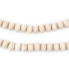 Cream Bicone Natural Wood Beads (5x8mm)