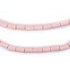 Pink Tube Natural Wood Beads (7x5mm)