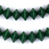 Green Bicone Natural Wood Beads (10x15mm)