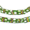 Green Flower Antique Matching Venetian Millefiori Trade Beads