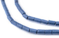 Cobalt Blue Tube Natural Wood Beads (7x5mm) - The Bead Chest