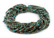 Faceted Dark Turquoise Stone Beads (6x4mm) - The Bead Chest