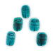 Turquoise Egyptian Soapstone Scarab Beads (Set of 5) - The Bead Chest