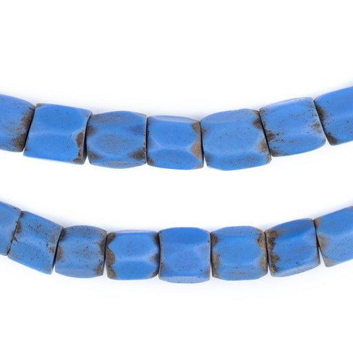 Faceted Russian Blue Glass Trade Beads (9mm) - The Bead Chest