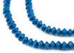 Azul Blue Bicone Natural Wood Beads (5x8mm) - The Bead Chest