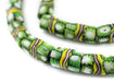 Green Flower Antique Matching Venetian Millefiori Trade Beads - The Bead Chest