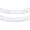 White Vinyl Phono Record Beads (8mm)