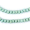Mint Green Bicone Natural Wood Beads (5x8mm)