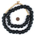 Charcoal Black Recycled Glass Beads (18mm) - The Bead Chest