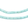 Mint Green Tube Natural Wood Beads (7x5mm)