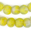 Speckled Yellow Recycled Glass Beads (18mm)