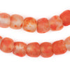 Speckled Neon Red Recycled Glass Beads (14mm)