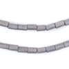 Grey Tube Natural Wood Beads (7x5mm)