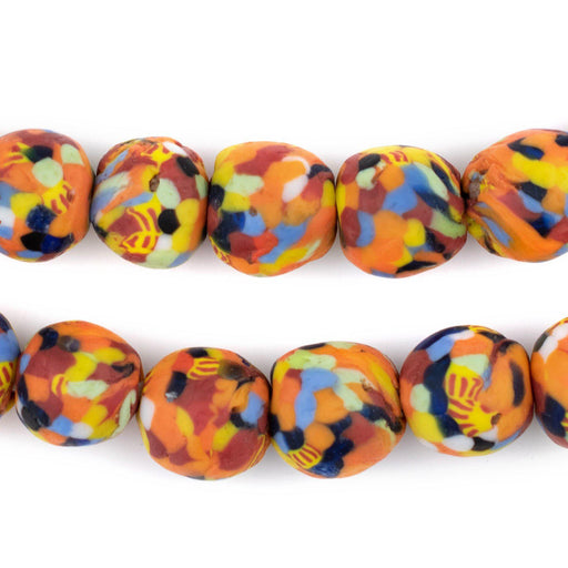 Bright Medley Fused Recycled Glass Beads (14mm) - The Bead Chest