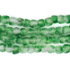 Green Swirl Recycled Glass Beads (7mm)