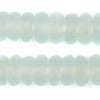 Jumbo Clear Aqua Rondelle Recycled Glass Beads (17mm)