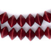 Red Bicone Natural Wood Beads (10x15mm)