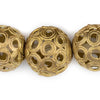 Jumbo Round Ghana Brass Filigree Beads (28mm)