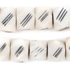 Scratch Carved Kenya Bone Beads (Faceted)