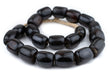 Black Batik Bone Beads (Barrel) - The Bead Chest