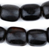 Black Batik Bone Beads (Barrel)