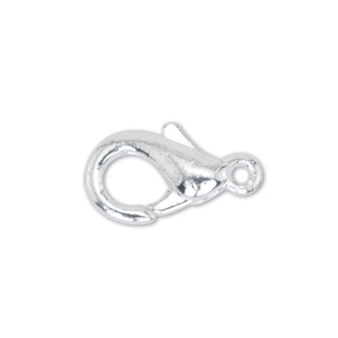 Mini Silver Plated Lobster Clasp (6x10mm, 10 Pieces) - The Bead Chest