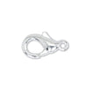 Mini Silver Plated Lobster Clasp (6x10mm, 10 Pieces)