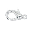 Medium Silver Plated Lobster Clasp (8x15mm, 10 Pieces)