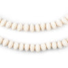 White Bicone Natural Wood Beads (5x8mm)