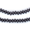 Dark Grey Bicone Natural Wood Beads (5x8mm)