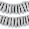 Grey Ashanti Glass Saucer Beads (23mm)