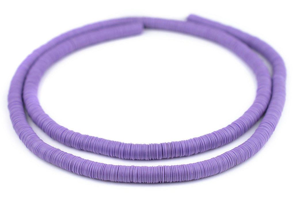 Orchid Purple Vinyl Phono Record Beads (8mm) - The Bead Chest