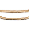 Gold Tube Natural Wood Beads (7x5mm)