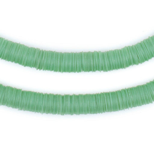 Pistachio Green Vinyl Phono Record Beads (8mm) - The Bead Chest