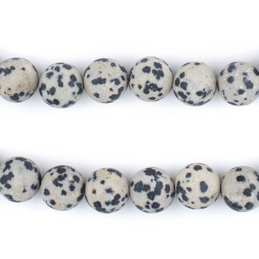 Matte Round Dalmatian Jasper Beads (10mm) - The Bead Chest