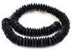 Black Ashanti Glass Saucer Beads (23mm) - The Bead Chest