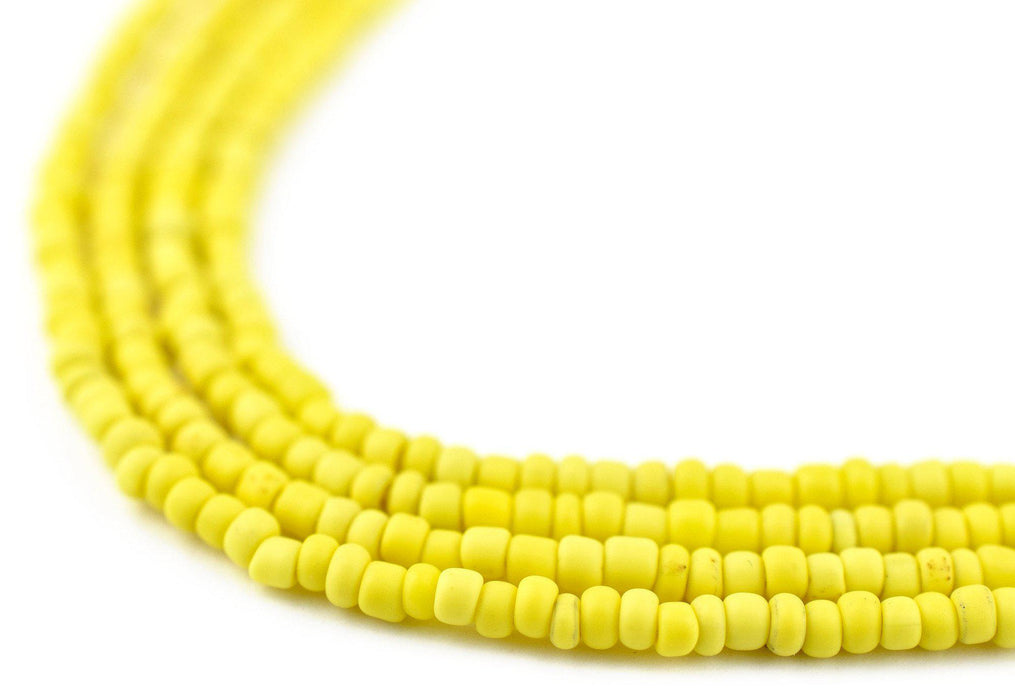 Yellow Matte Glass Seed Beads (2mm) - The Bead Chest