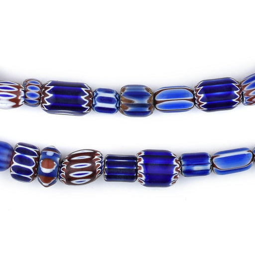 Blue Chevron Beads (5-10mm) - The Bead Chest