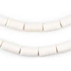 White Tube Natural Wood Beads (15x8mm)