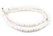 White Tube Natural Wood Beads (15x8mm) - The Bead Chest