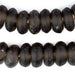 Jumbo Groundhog Grey Rondelle Recycled Glass Beads (20mm) - The Bead Chest