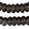 Jumbo Groundhog Grey Rondelle Recycled Glass Beads (20mm)